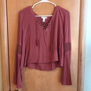 Maroon top
